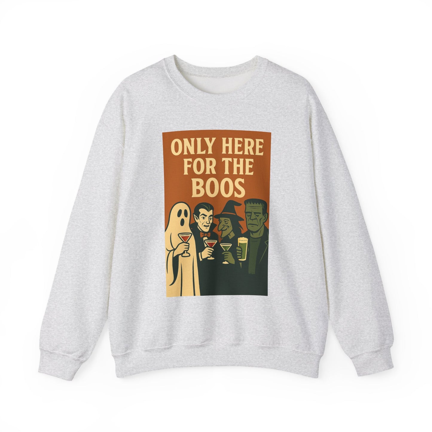 Adult's Unisex Only Here For The Boos Sweatshirt Crewneck