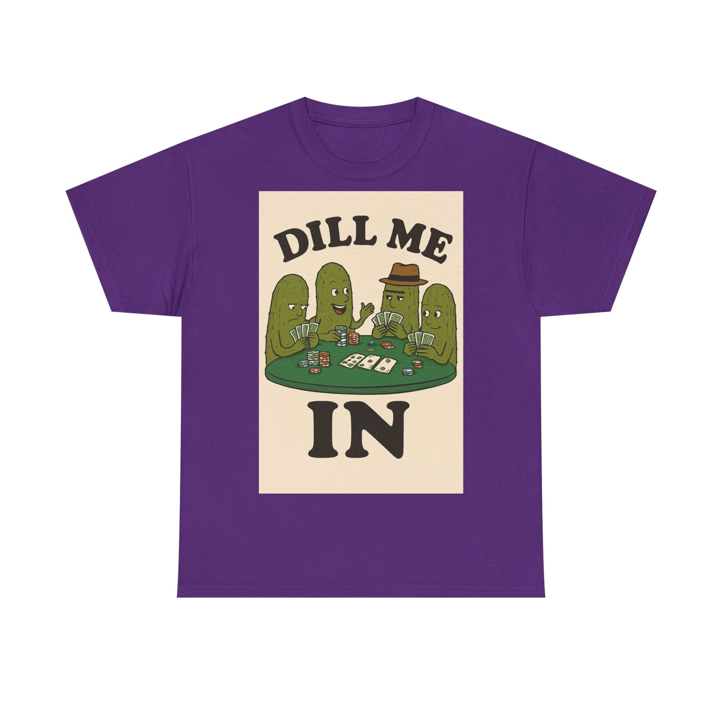 Dills Playing Poker Adult Unisex Tee