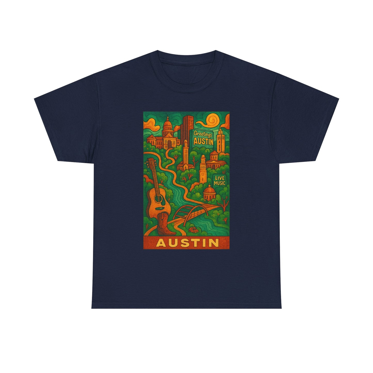 Adult Unisex Austin Surreal Graphic Tee (North America Customers)