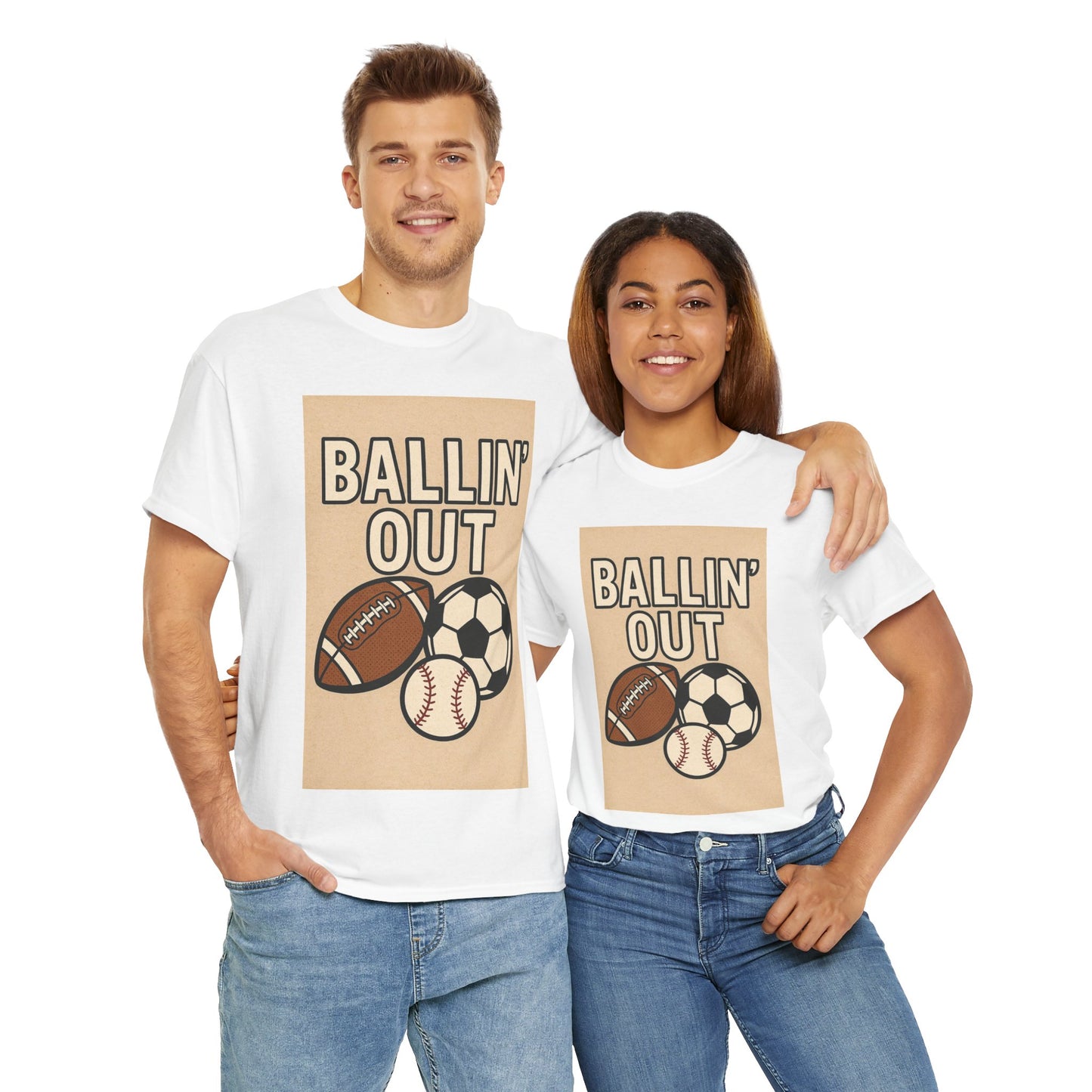 "Ballin' Out" Unisex Sporty Graphic Tee