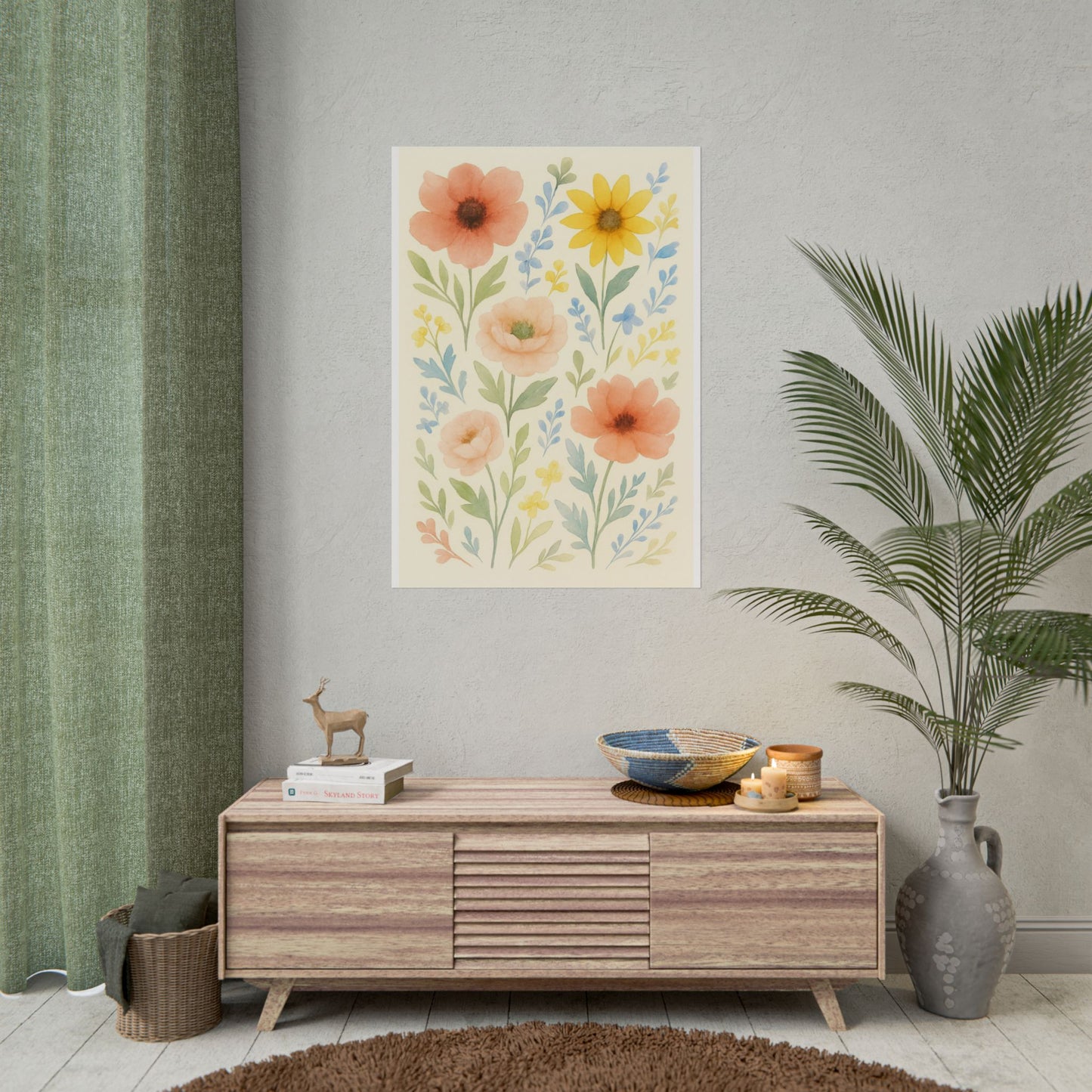 Vintage Watercolour Floral Art