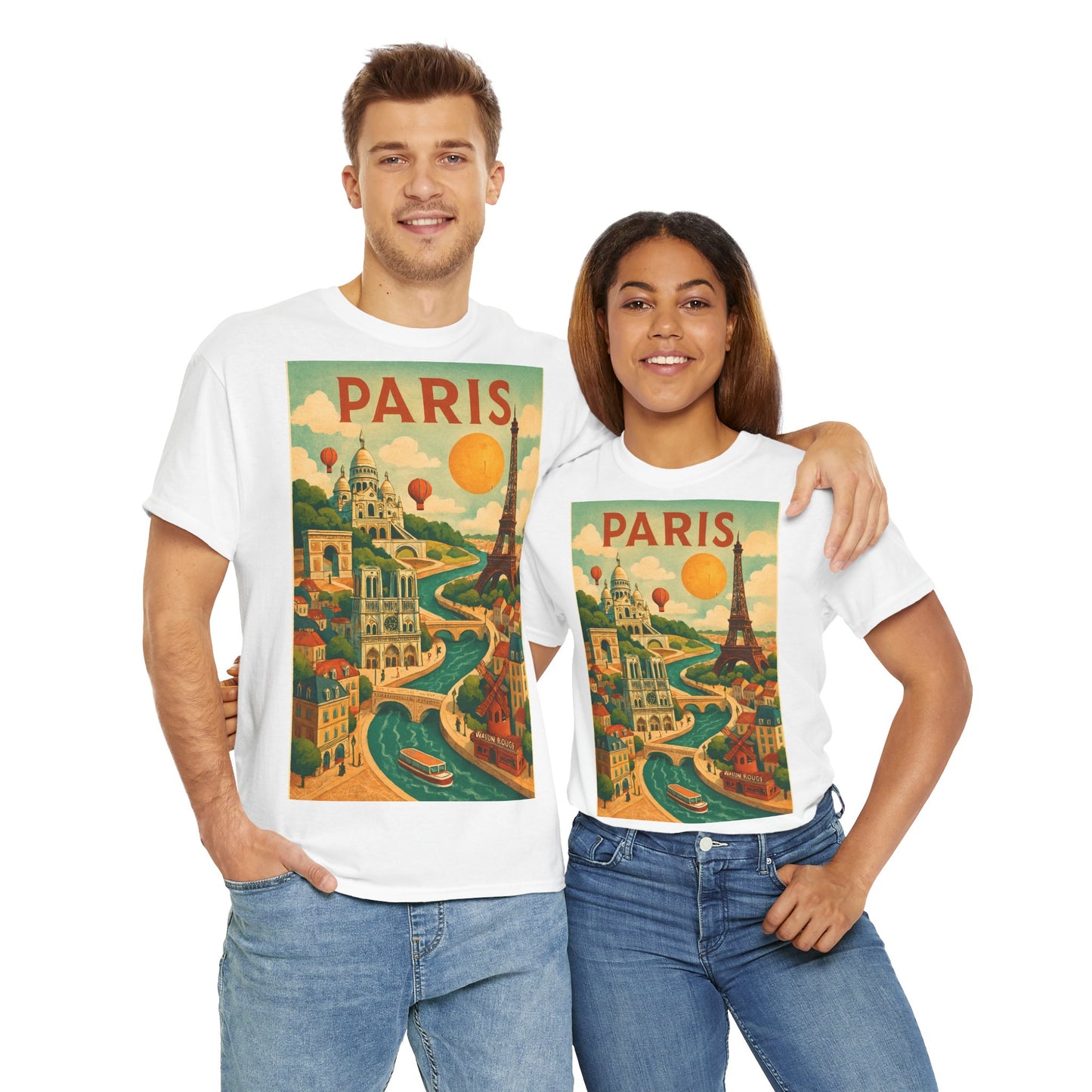 Adult Unisex Surreal Vintage Paris Graphic Tee