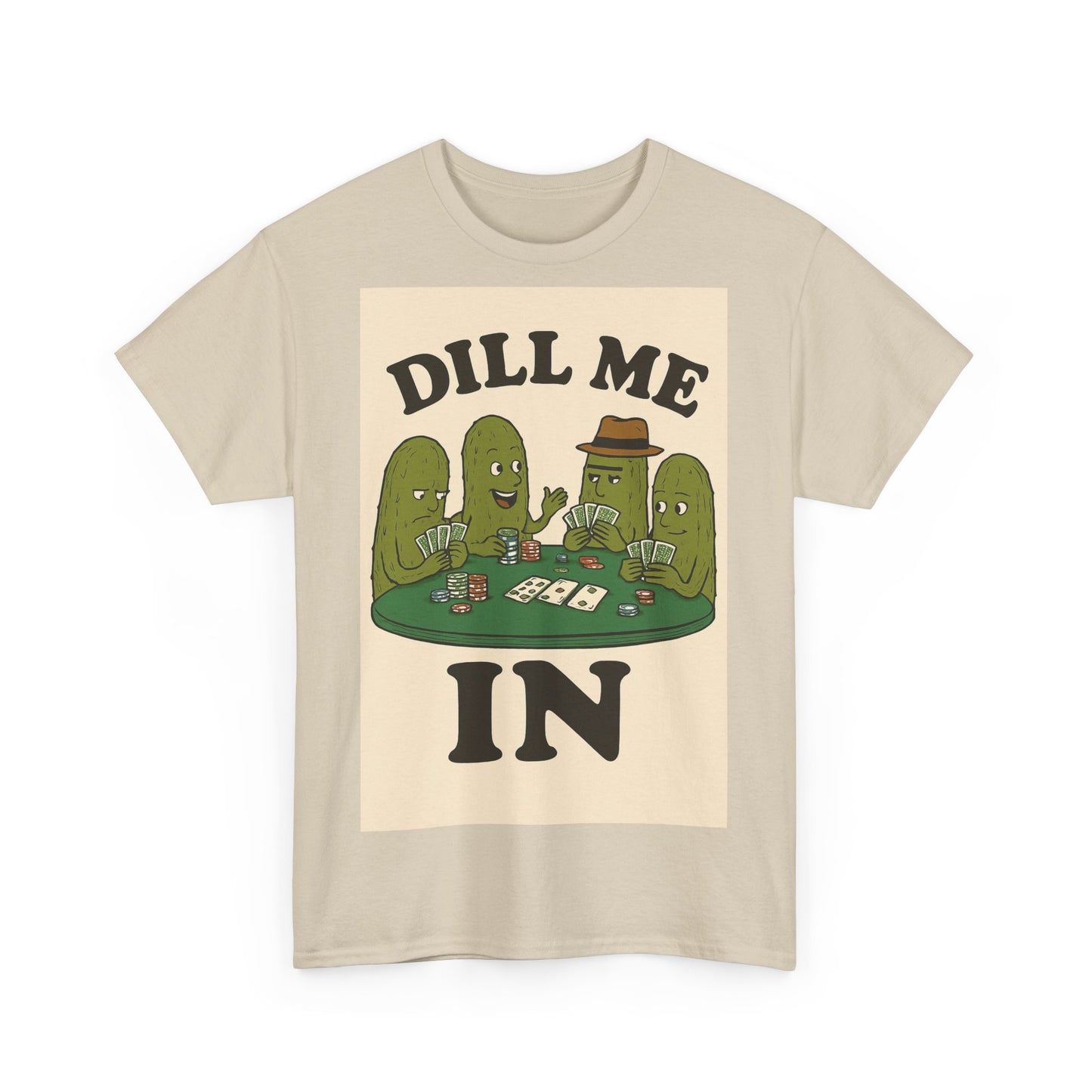 Dills Playing Poker Adult Unisex Tee