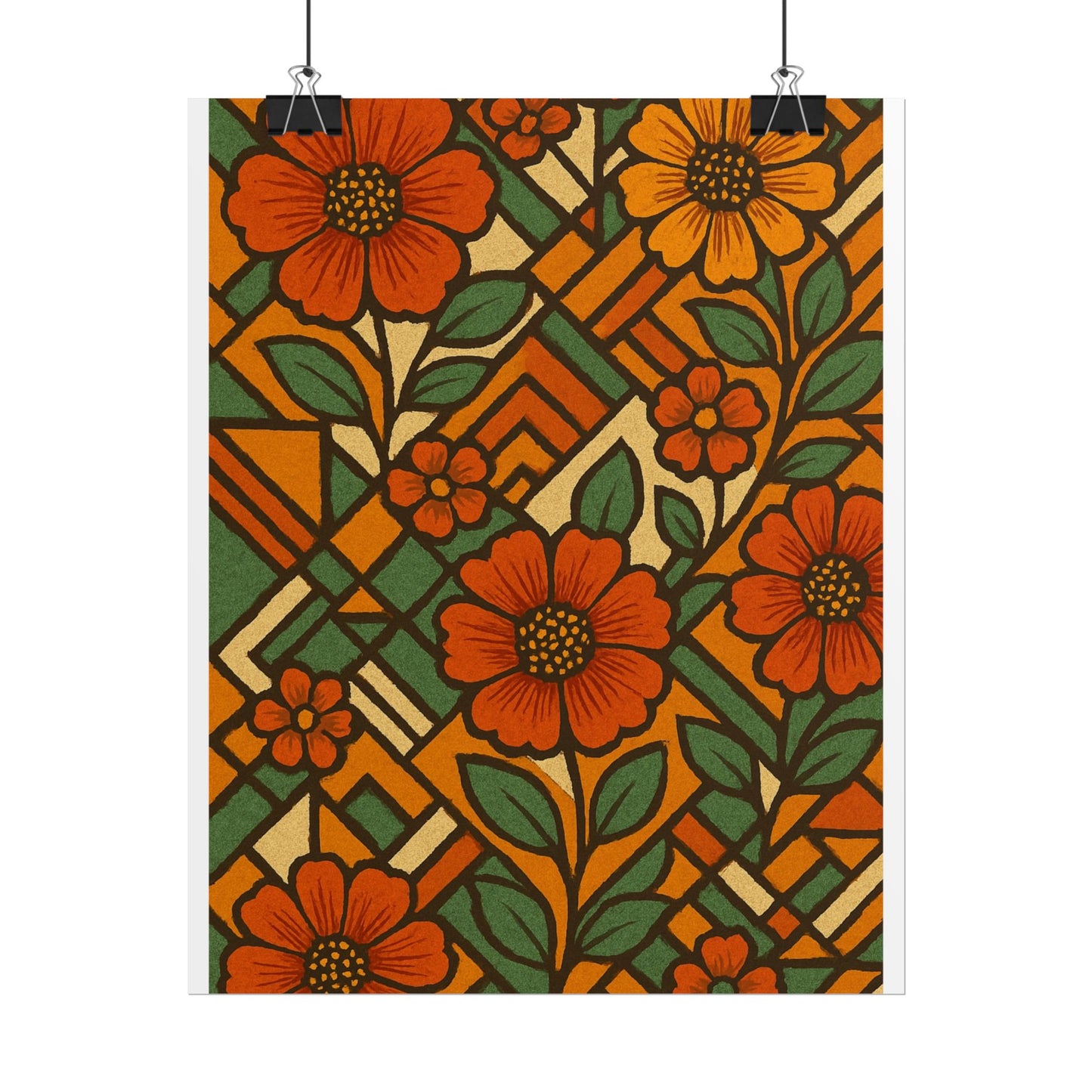 Geometrical Floral Print - Perfect For Home