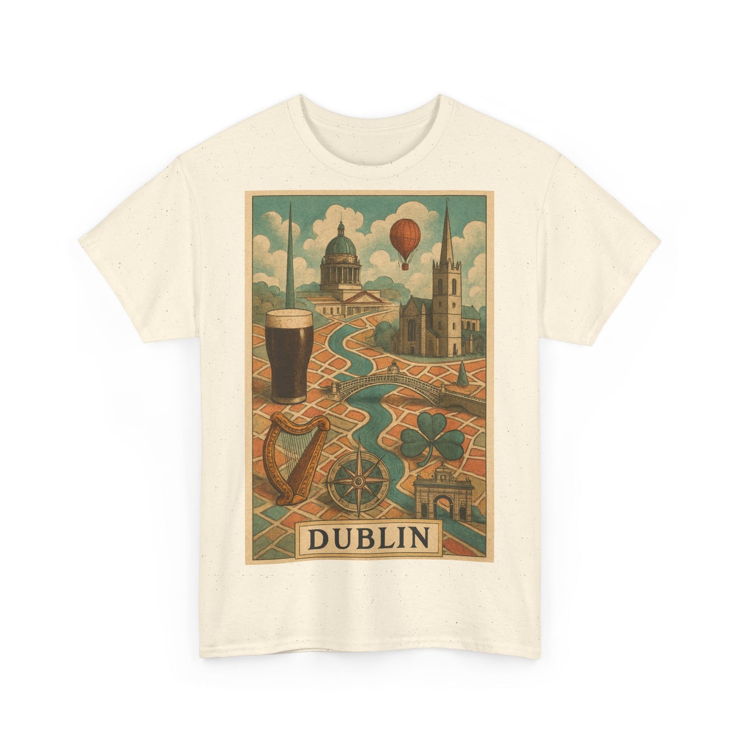 Adult Unisex Surreal Vintage Dublin Graphic Tee