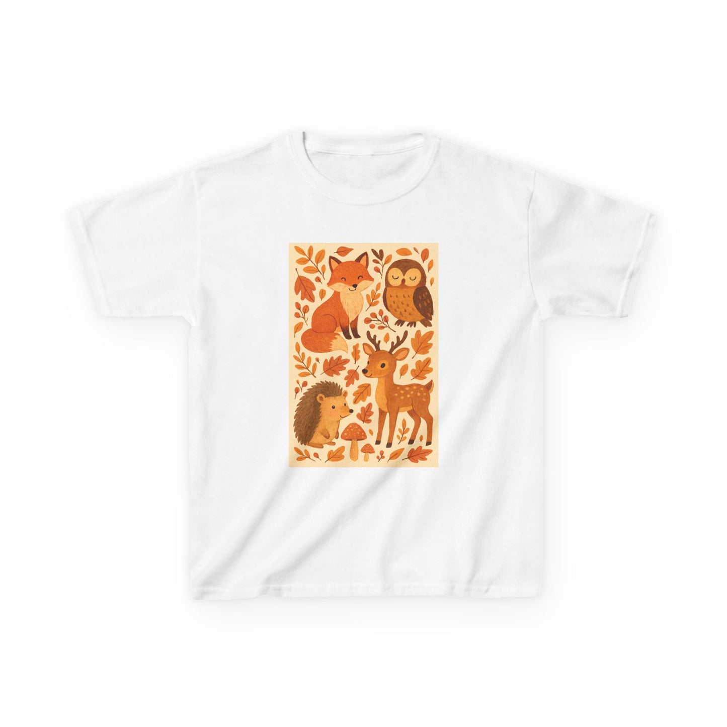 Autumn Forest Animal Kids Tee