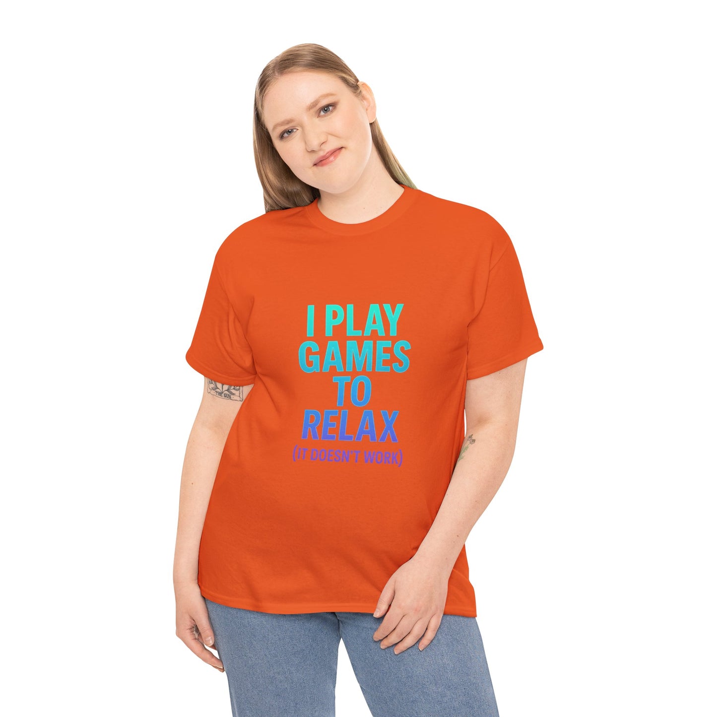 Relaxing Gamer T‑Shirt – "I Play Games to Relax (It Doesn't Work)"