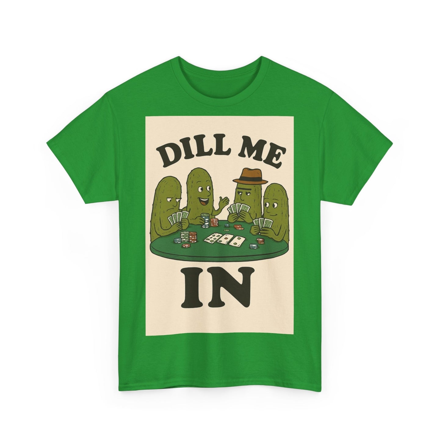 Dills Playing Poker Adult Unisex Tee