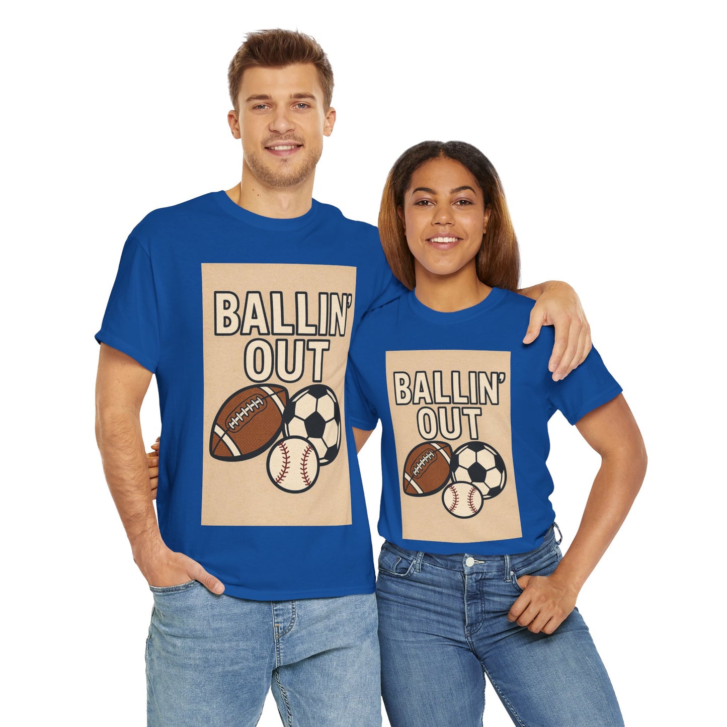 "Ballin' Out" Unisex Sporty Graphic Tee