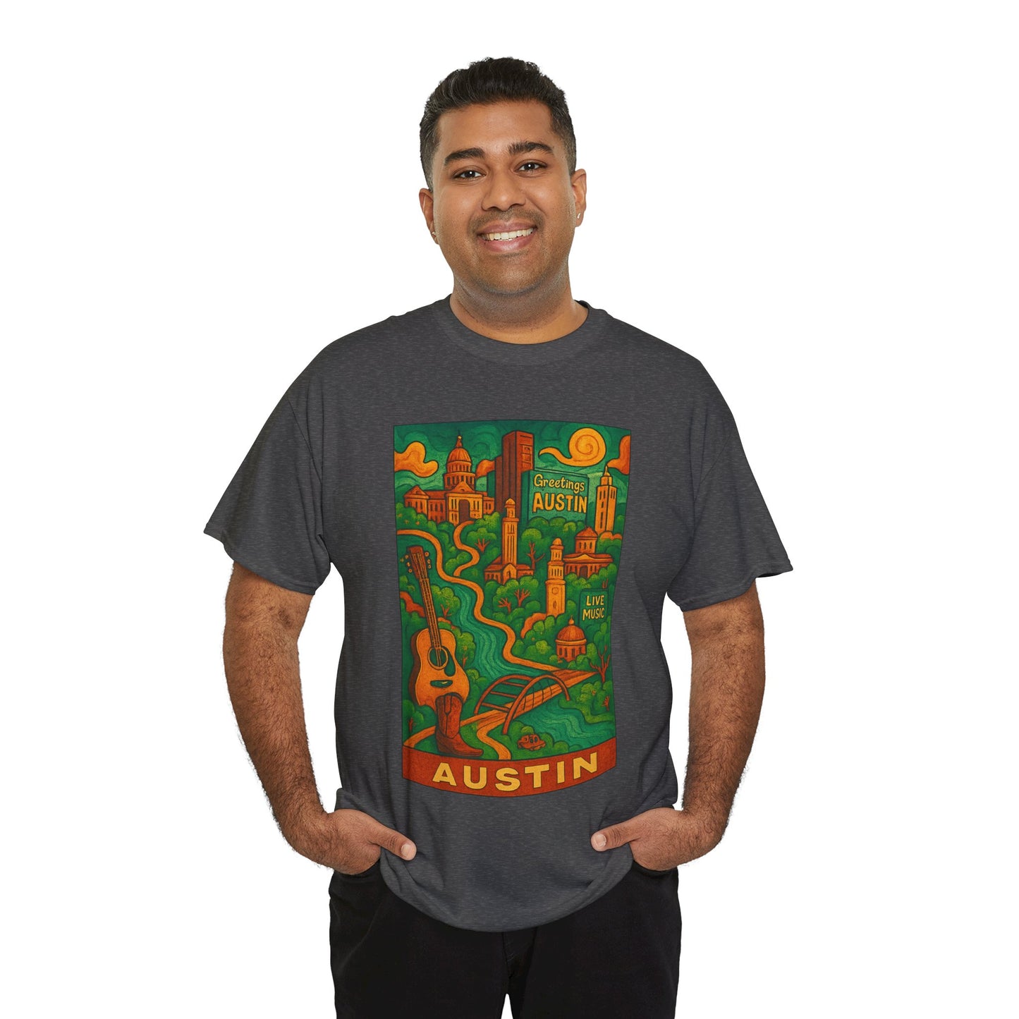 Adult Unisex Austin Surreal Graphic Tee (North America Customers)