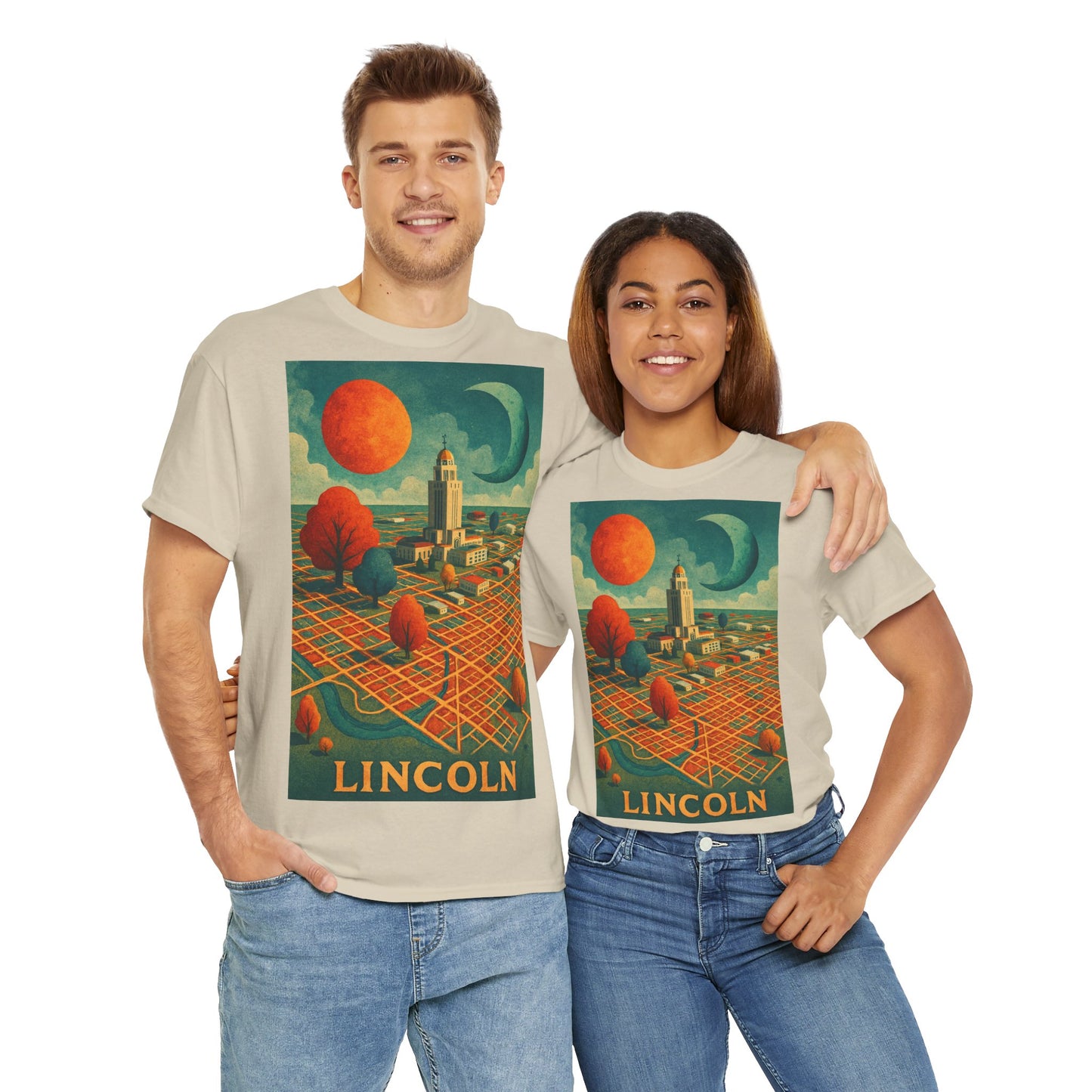Adult Unisex Lincoln Surreal Vintage Graphic Tee