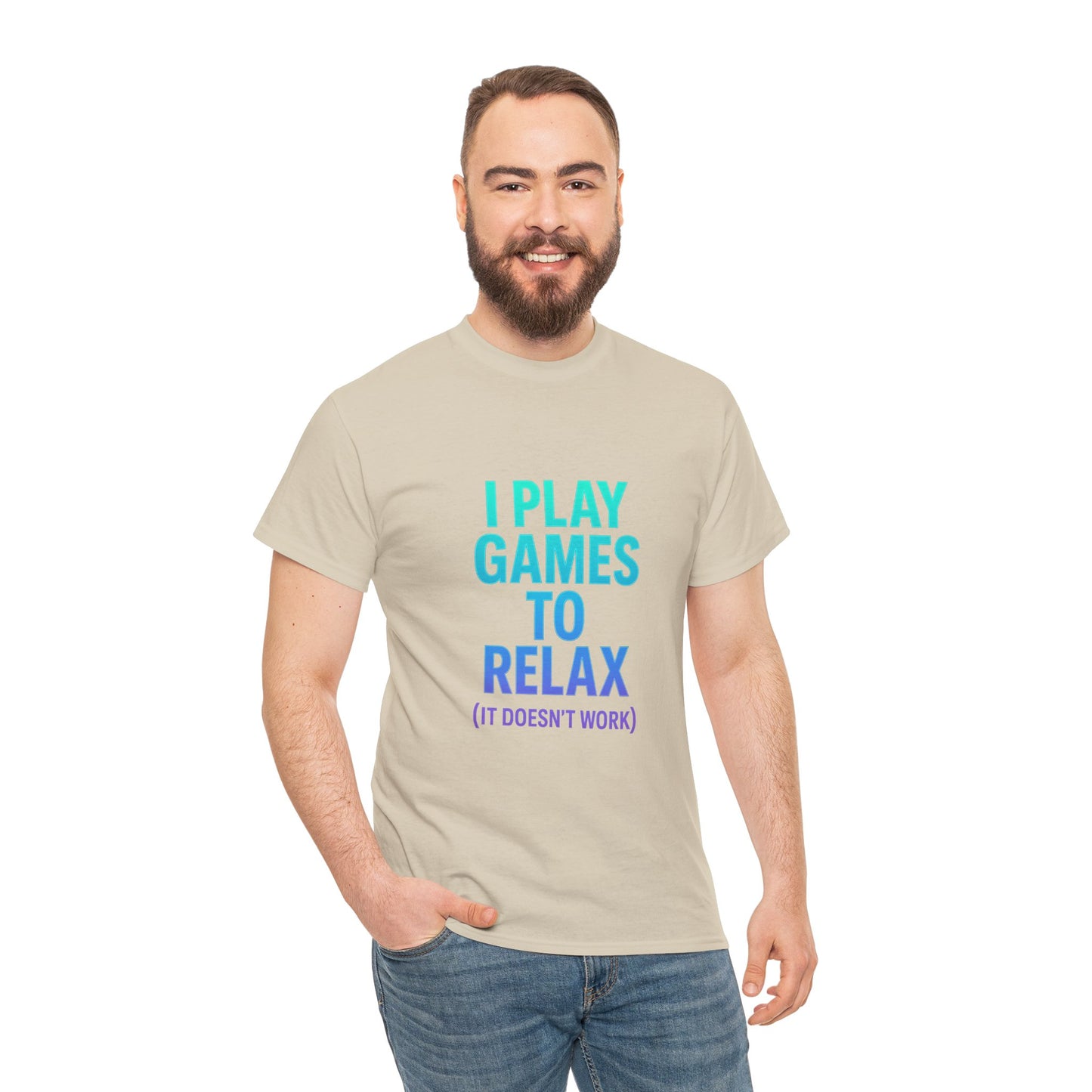 Relaxing Gamer T‑Shirt – "I Play Games to Relax (It Doesn't Work)"