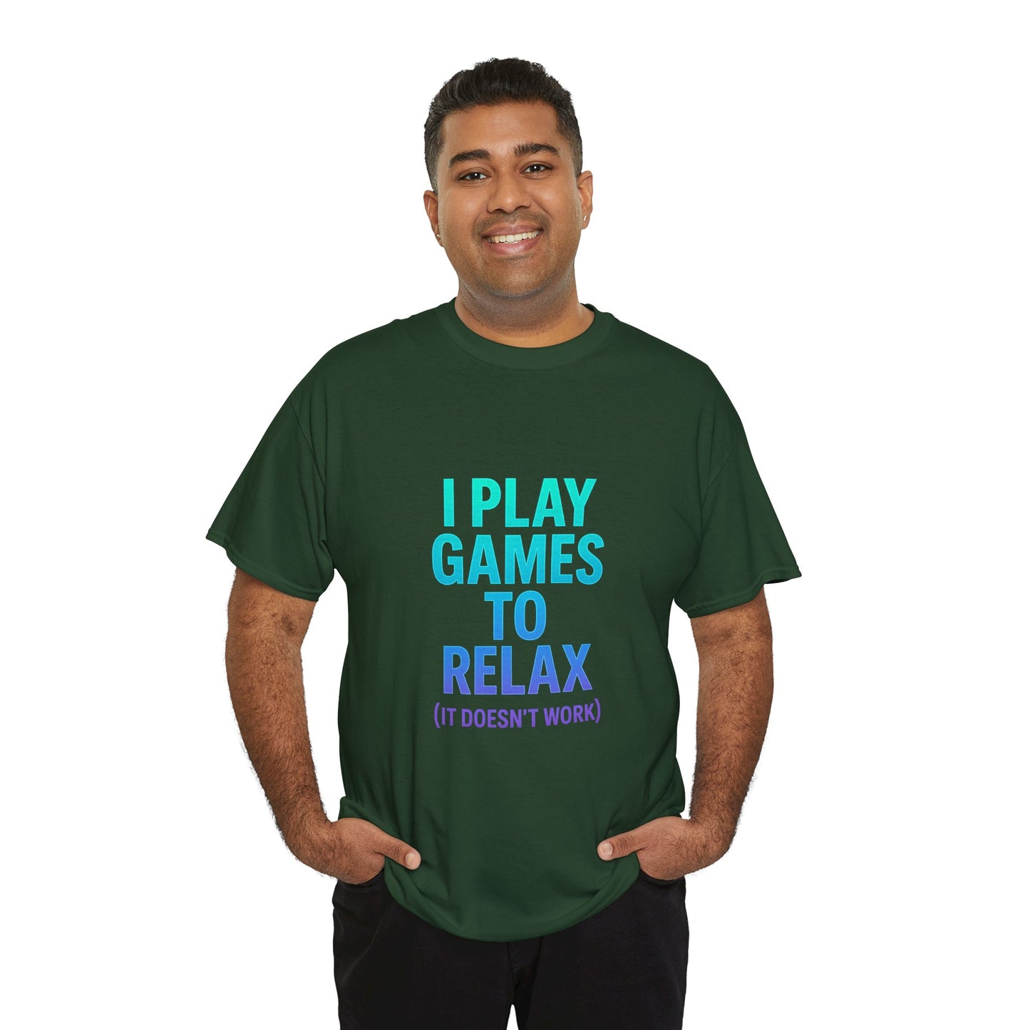 Relaxing Gamer T‑Shirt – "I Play Games to Relax (It Doesn't Work)"