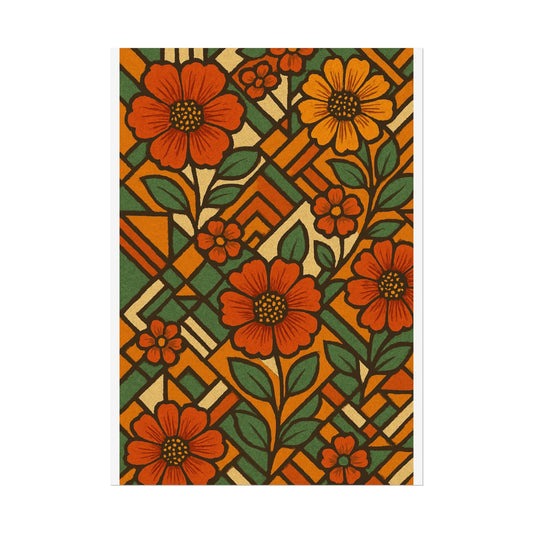 Geometrical Floral Print - Perfect For Home