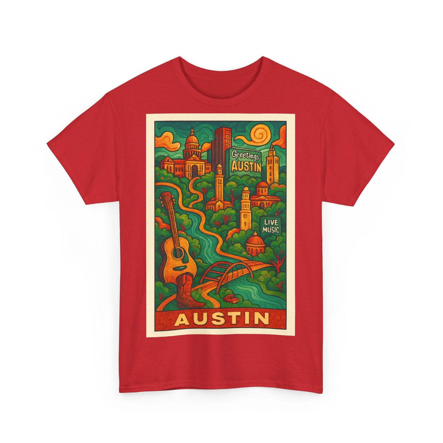Adult Unisex Austin Surreal Graphic Tee