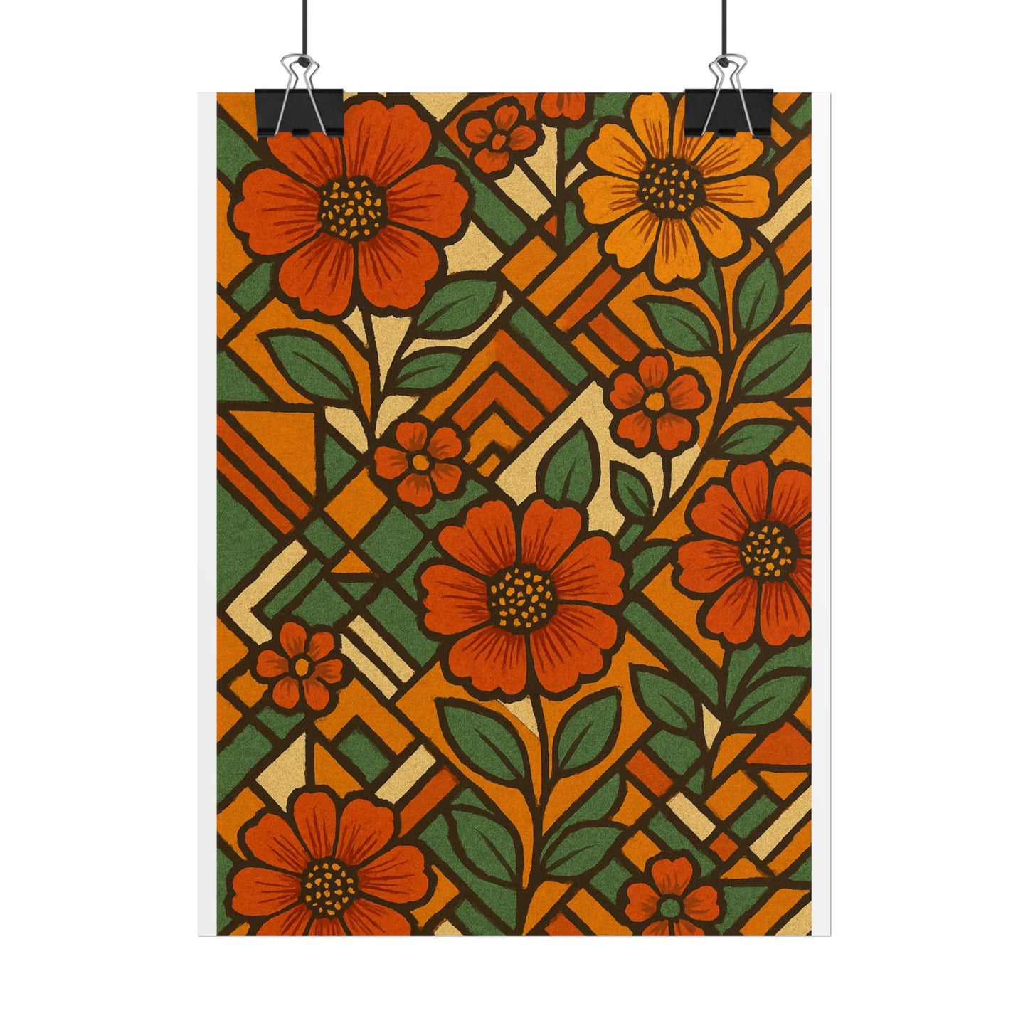 Geometrical Floral Print - Perfect For Home