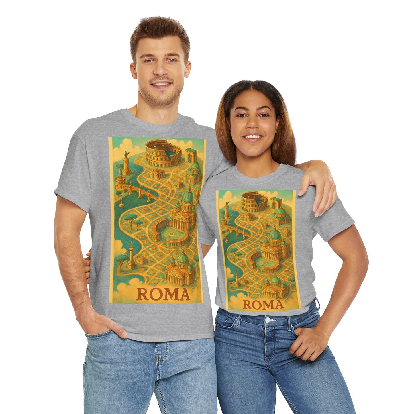 Adult Unisex Surreal Vintage Roma Map Tee