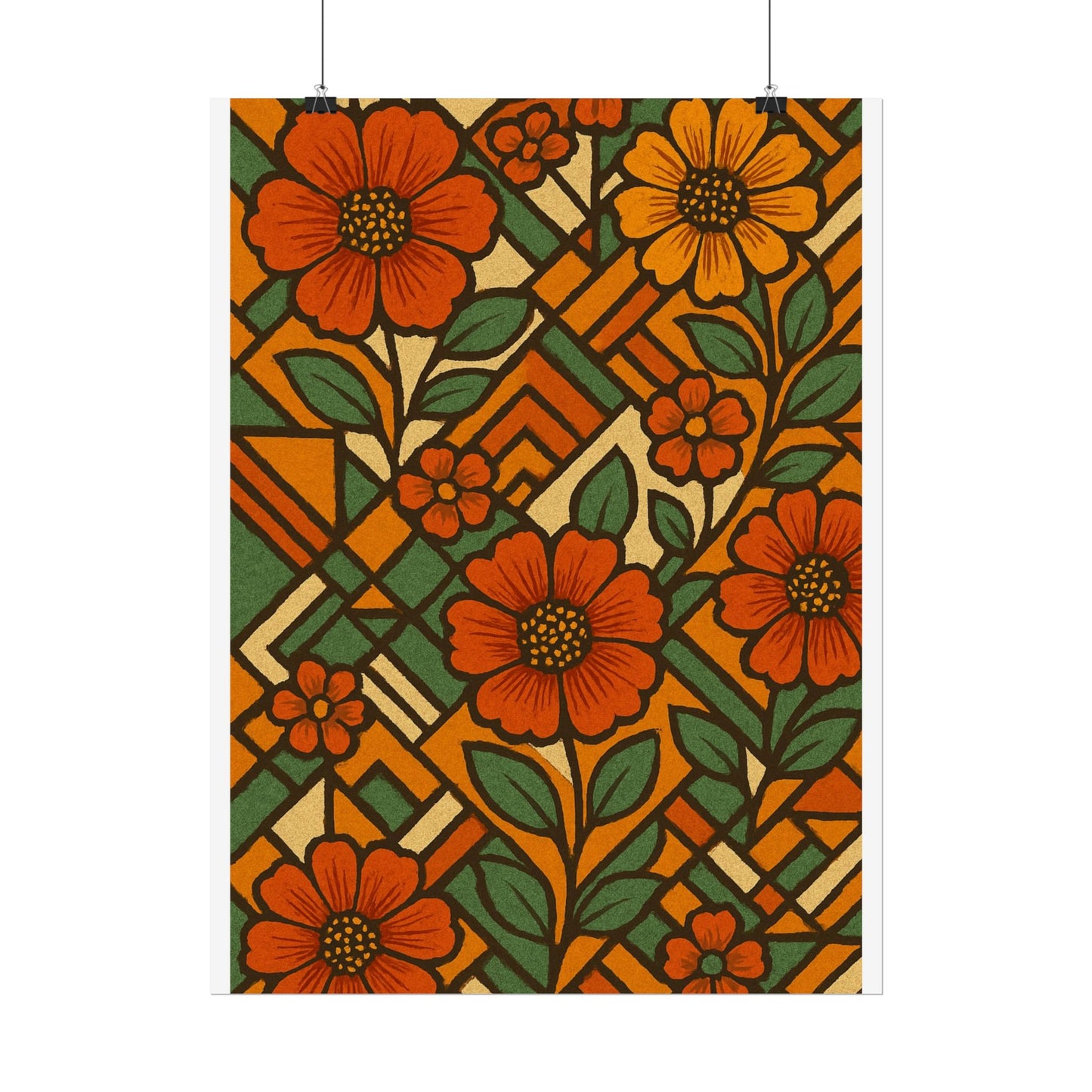 Geometrical Floral Print - Perfect For Home