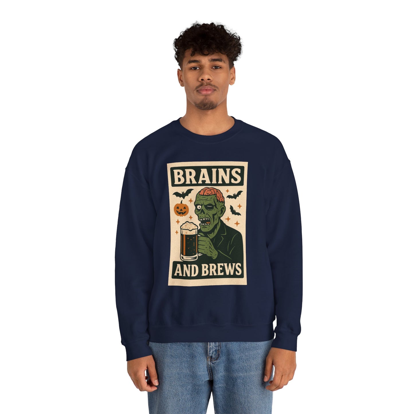 Brains and Brews Unisex Crewneck Sweatshirt