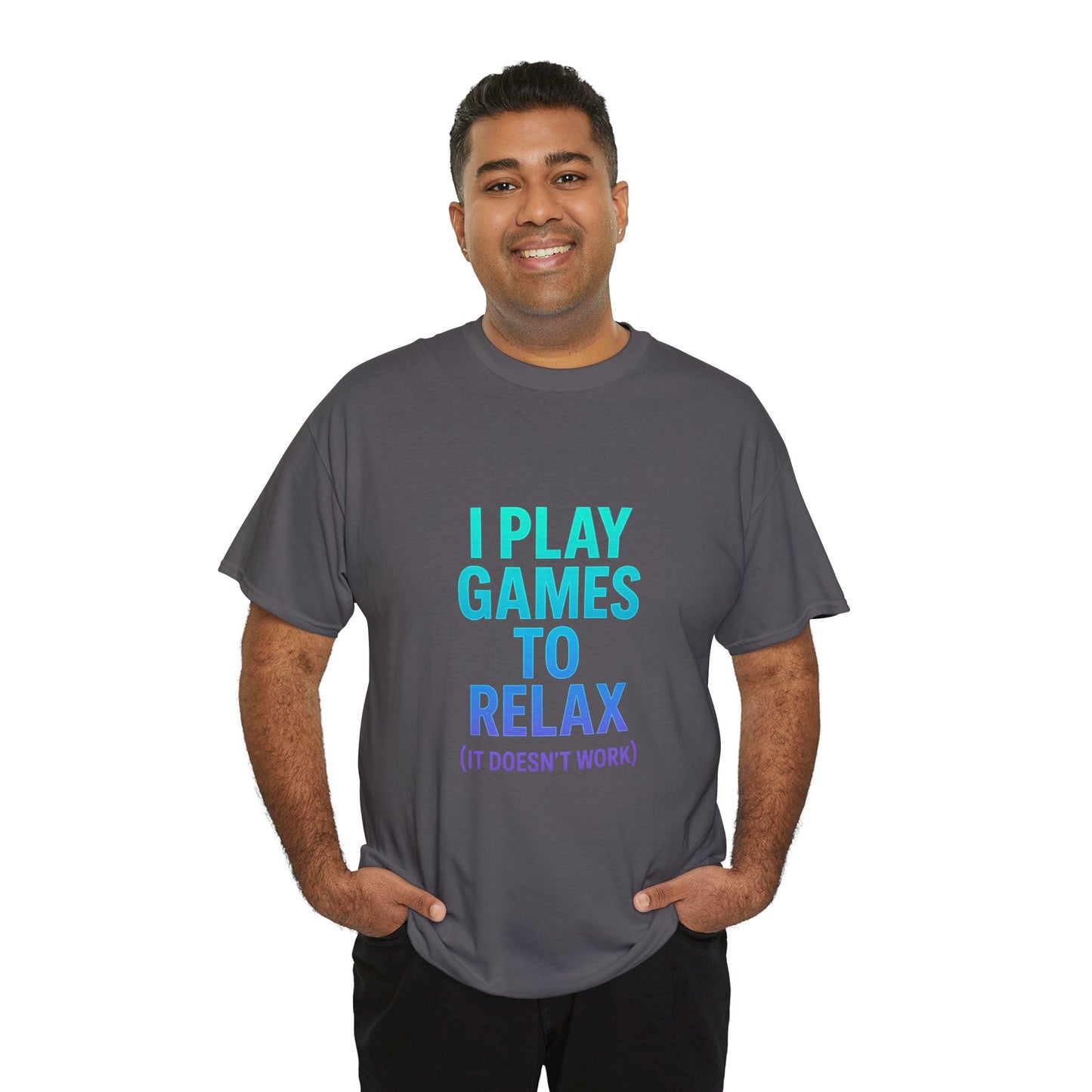 Relaxing Gamer T‑Shirt – "I Play Games to Relax (It Doesn't Work)"
