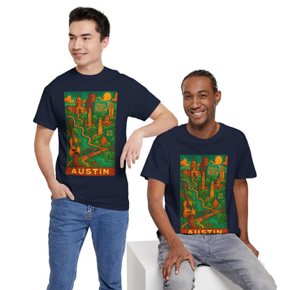 Adult Unisex Austin Surreal Graphic Tee (North America Customers)