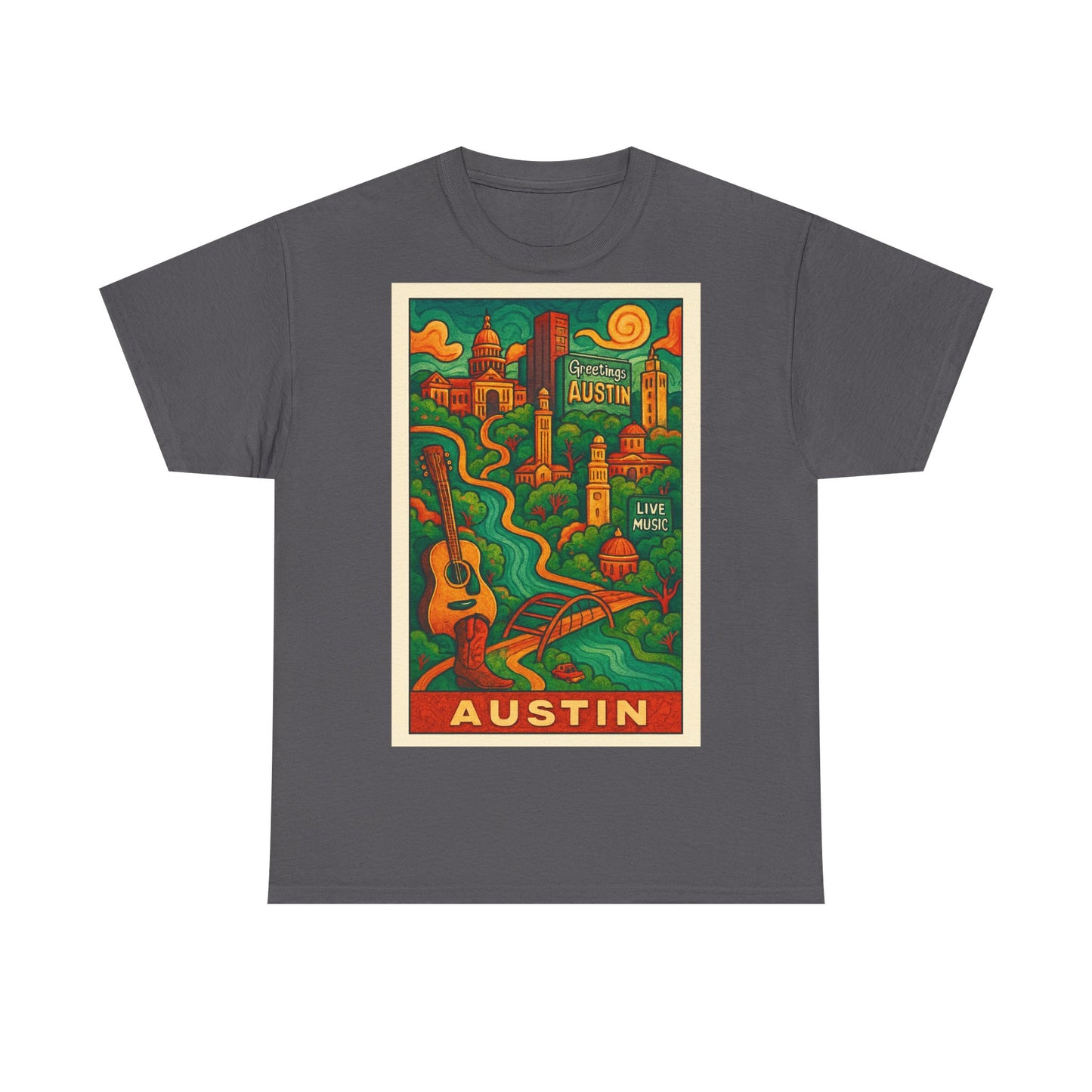 Adult Unisex Austin Surreal Graphic Tee
