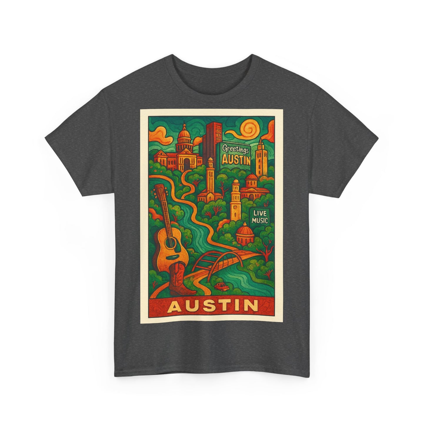 Adult Unisex Austin Surreal Graphic Tee