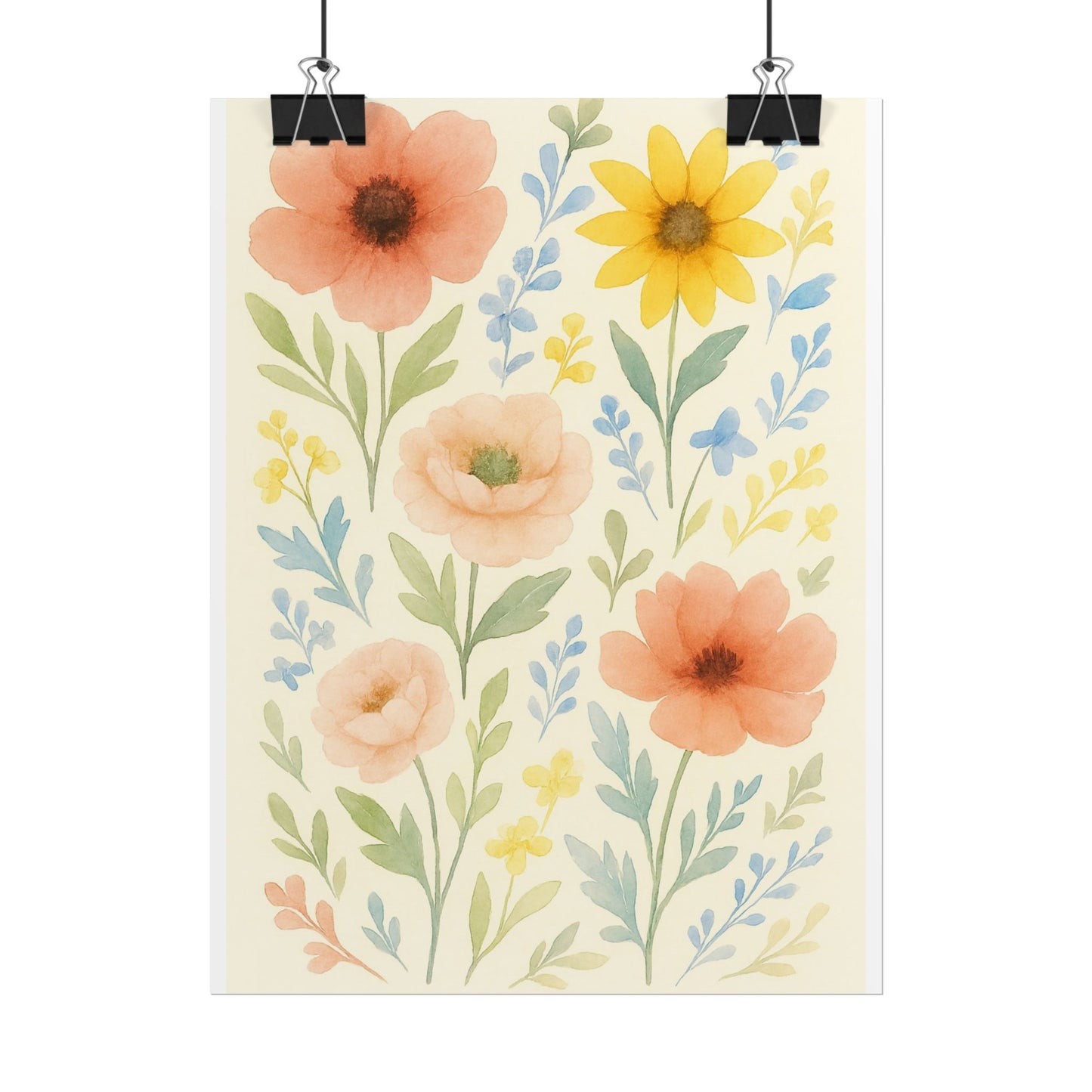 Vintage Watercolour Floral Art