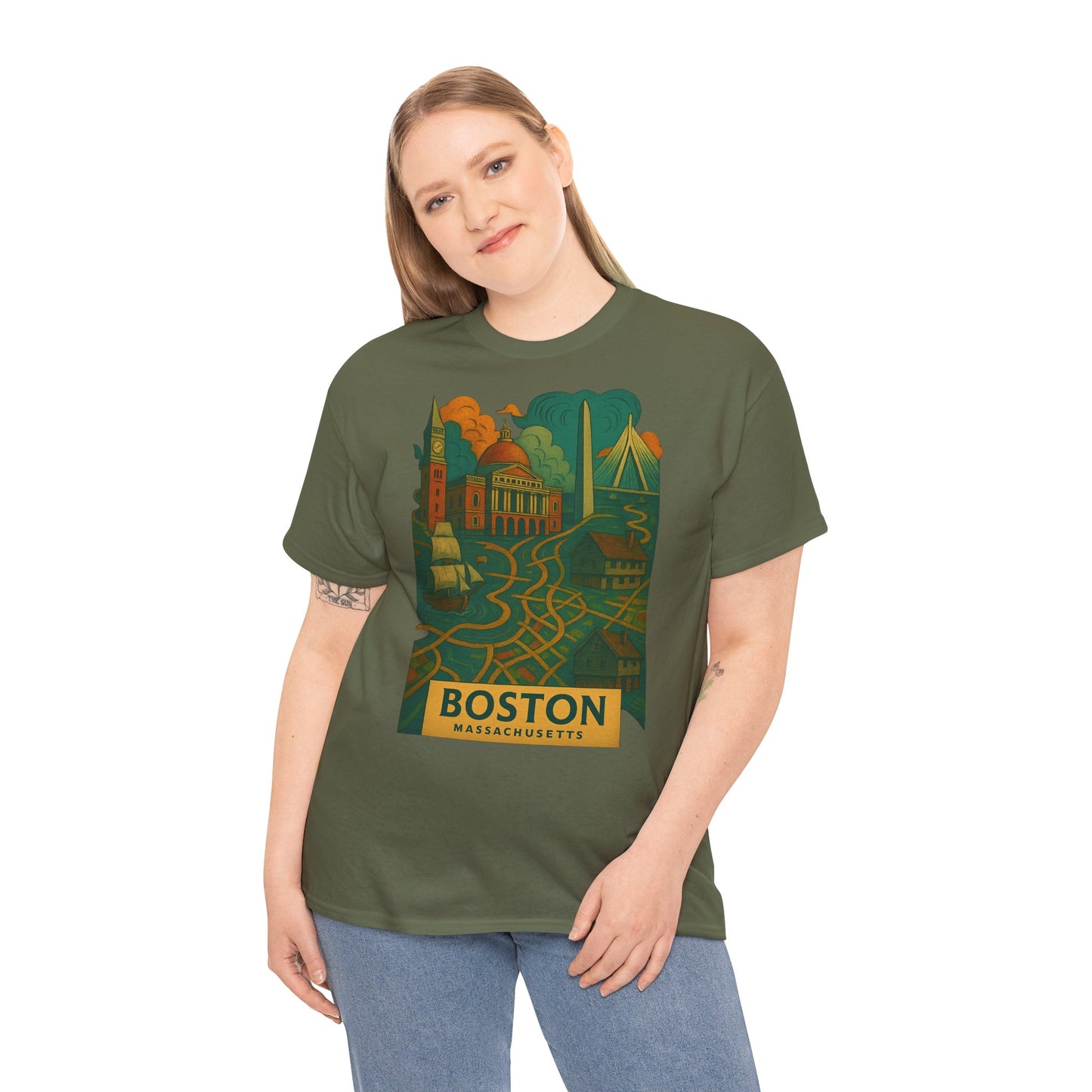 Adult Unisex Boston Surreal Tee